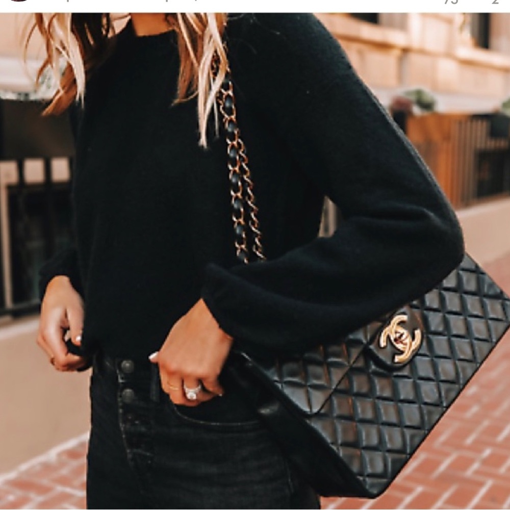 Authentic Chanel Jumbo Classic Flap Leather 24k Gold